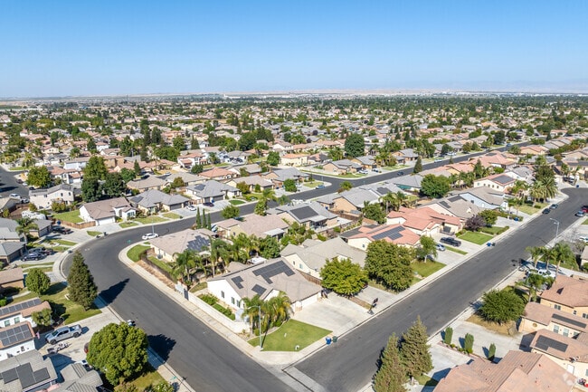 An aerial view of Madison Grove beautifully showcases its homes.