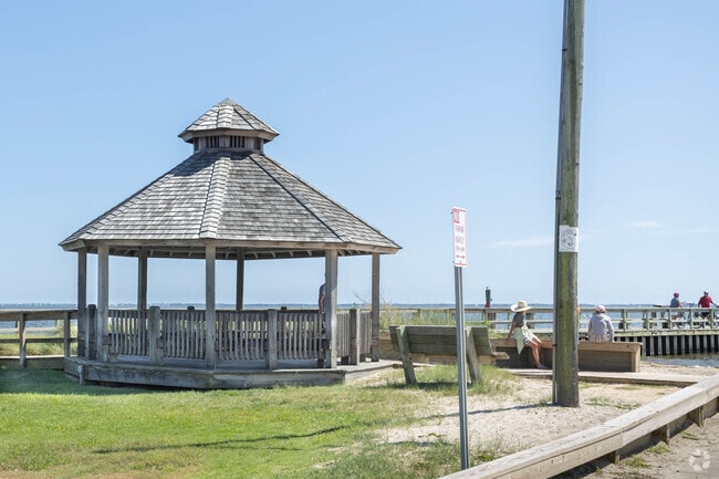 Bayport locals love to sit in the Bayport Beach Gazebo and enjoy nature in Bayport.