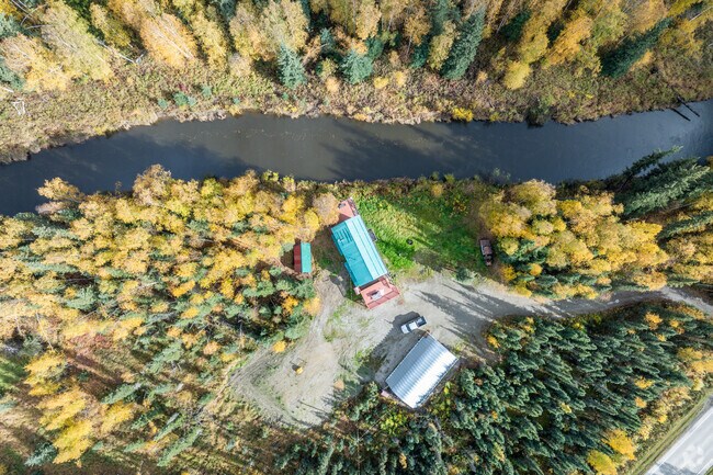 Some homes in Two Rivers are perfectly situation along the Little Chena River.