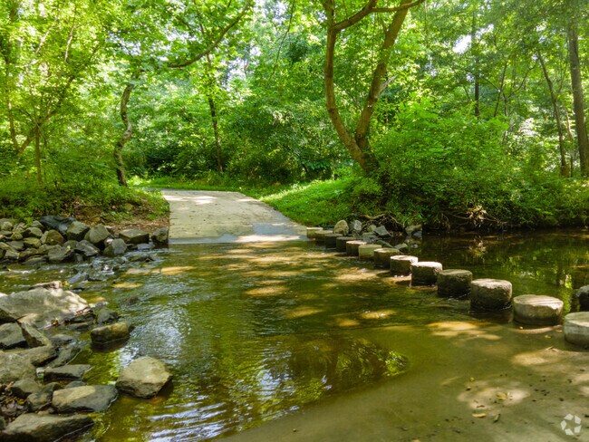 Go for a brisk walk along the wooded trails in the Sugarland Run Stream Valley Park located in Dranesville.
