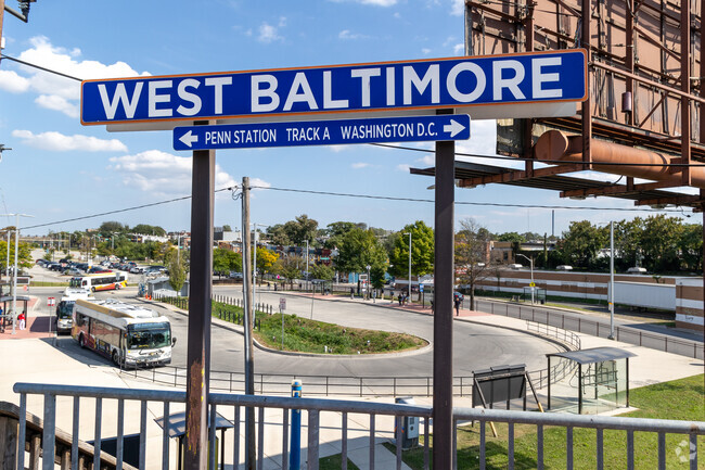 Evergreen Lawn is close to many busses at the West Baltimore MARC station.