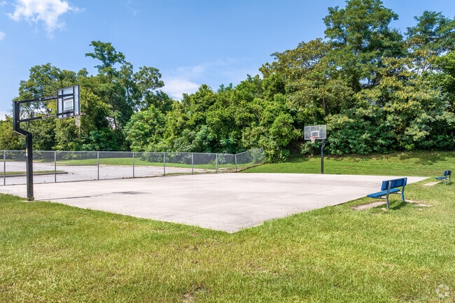 Get your game on at the outdoor basketball court at the Life Center in Turpin Hill.