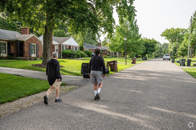 Brownsboro Village streets are quiet, ideal for getting a morning or after dinner walk in.