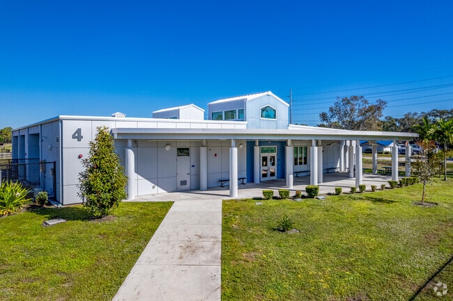 There are many buildings on campus at Richard O. Jacobson technical high school.