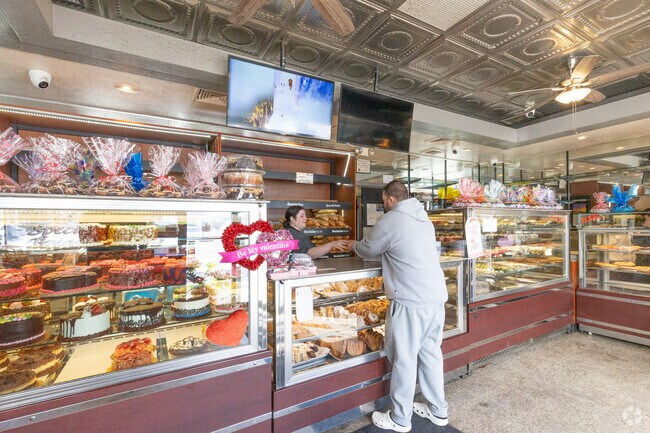 Frank  and Son Bakery in Mastic near Mastic Beach is a bustling bakery.