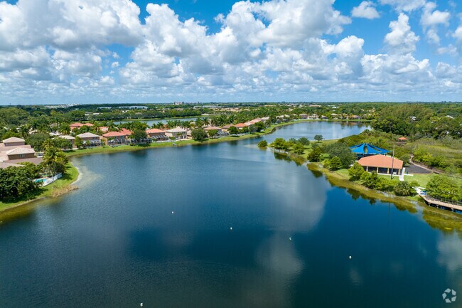 Lakefront homes in Banyan Trails sit across from Banyan Park in Coconut Creek.