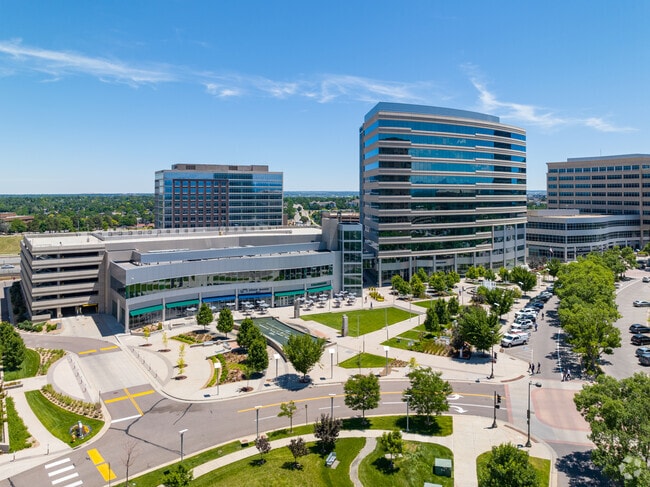 Denver Tech Center has a modern feel with contemporary offices and shops.