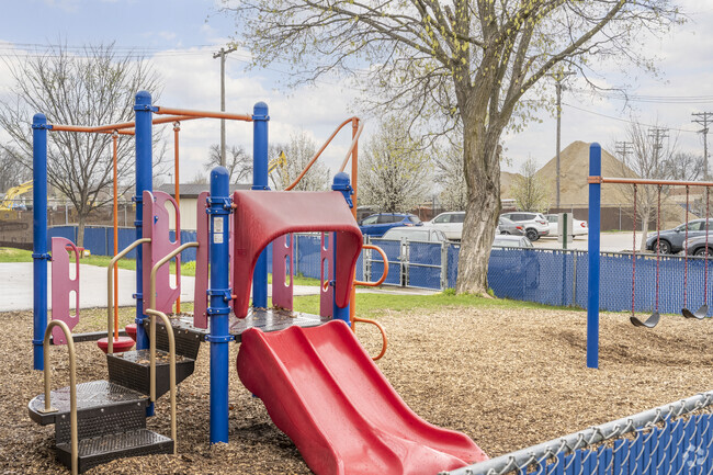 Hawthorne Elementary School in Madison has a gated playground for its students.