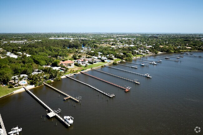 There are luxury homes on the water with their own docks in Rio.