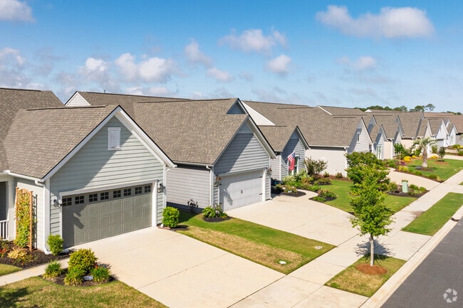 Modern single-family homes line the quiet streets of Arcadian Shores.