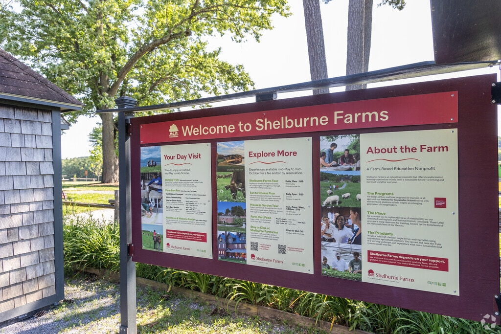 Shelburne Farms in Shelburne is a non-profit education center for sustainability.