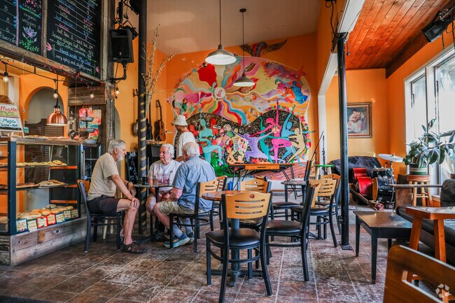 La Baguette Music Cafe is the perfect place for a quick coffee in Railroad District.