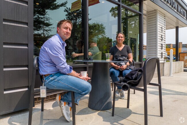 Patio seating available at the The Get Down Coffee Company.