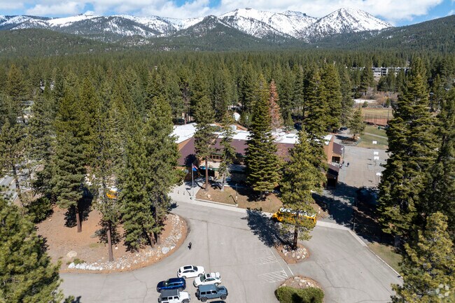 The parking lot at Incline Middle School.