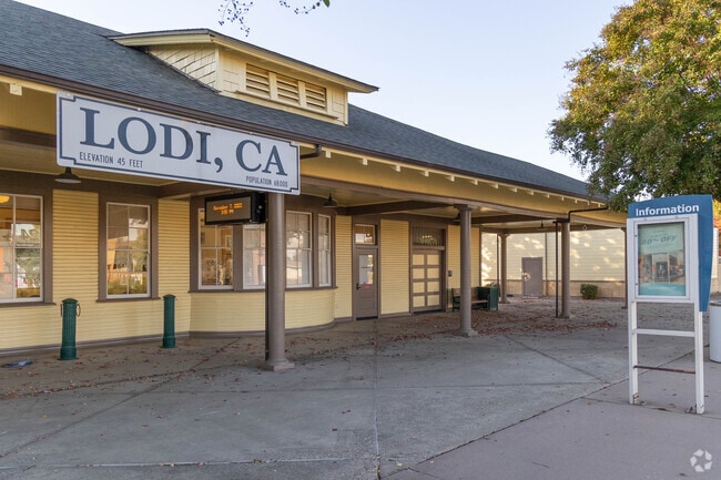 Downtown Lodi is home to a historic Amtrak station.