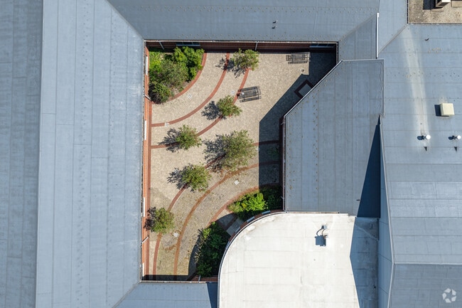 Dixie High School has an outdoor area students can view and relax.