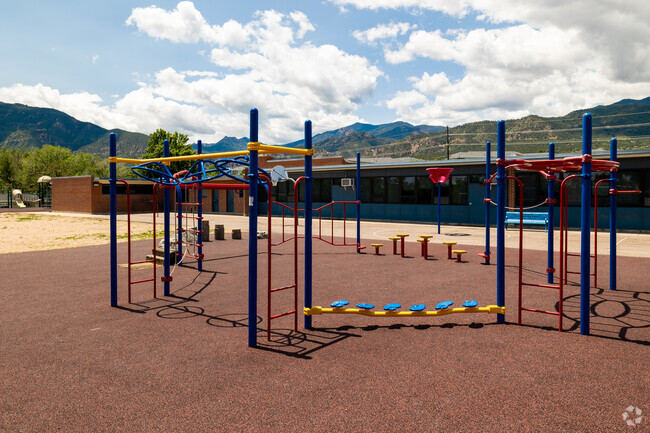 Kids at Skyway Park Elementary School can enjoy the monkey bars at recess.