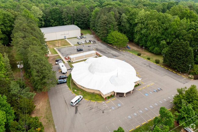 An aerial view of Buford Road Christian Academy