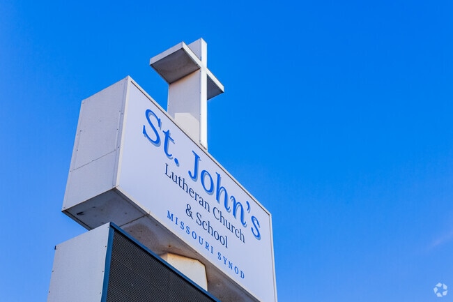 Here is the signage of the church and St. John's Lutheran School.