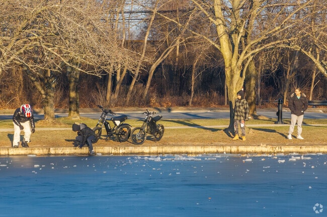 Go on an adventure across the frozen pond at Babylon Town Hall Park in North Lindenhurst.