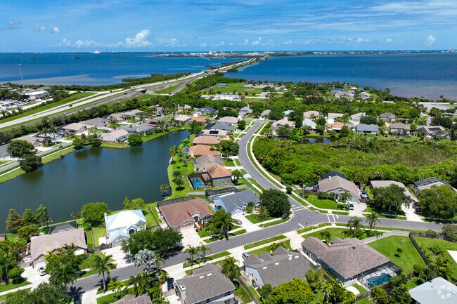 There is lush greenery and waterways all throughout Merritt Island.