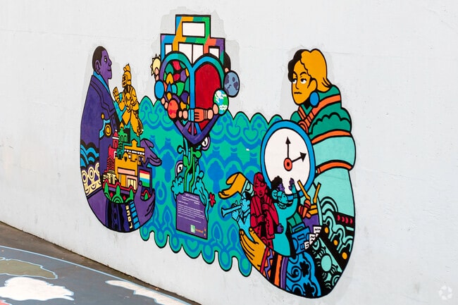 Some of the beautiful artwork that is all around the walls of IS 339.