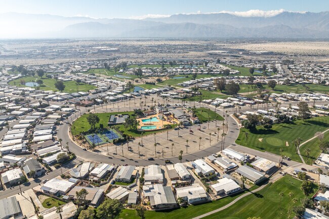 Residents of Tri Palm Estates in Thousand Palms enjoy the luxury of two golf courses.