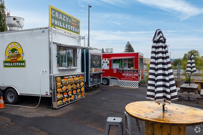 Try the food carts at Beehive Station on Commercial St SE in South Gate.