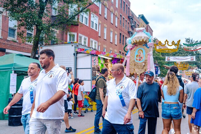 Locals take the Madonna Della Cava for the annual walk around the North End.