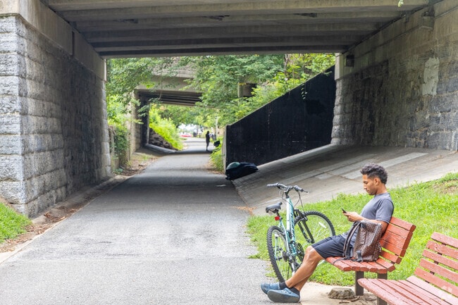 Mayor Janice C. Stork Corridor Park near Grandview Heights features benches throughout it.