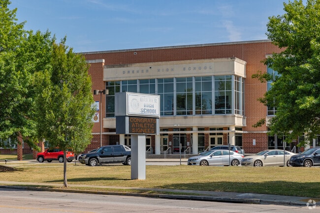 Dreher High School in Columbia has beautiful brick classroom buildings.