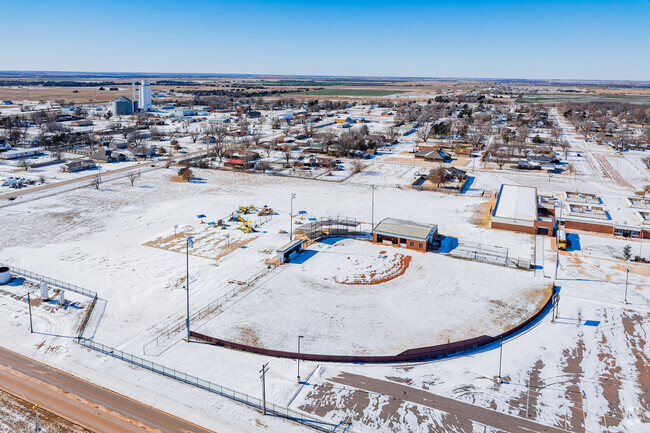 Aerial view of the Cashion Elementary School.