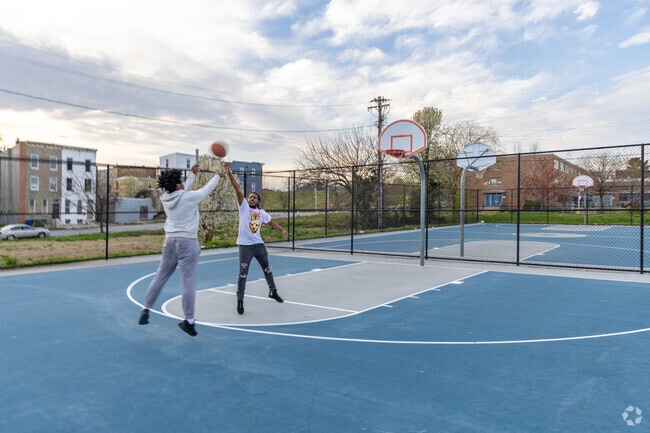 Ambrose Kennedy Park has walking trails, rain gardens, basketball courts, a splash pad, & pool.