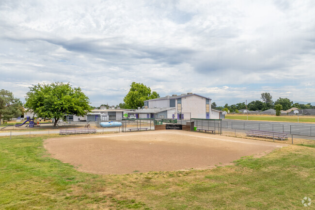 Junction Elementary School has a baseball field on campus.