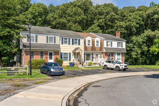 Townhomes in Bicentennial Village come in many styles such as siding and brick.