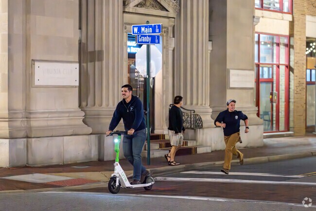 Granby Street in Downtown Norfolk is bustling in the evenings.