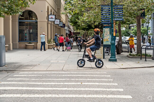 Enjoy a leisurely bike ride through Upper Seabright, exploring its vibrant local shops and cafes