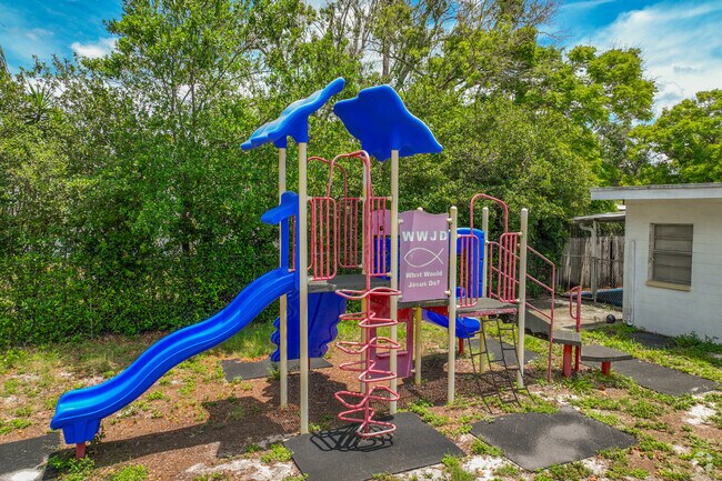 Cornerstone Foundation Academy features a playground for its students to enjoy.