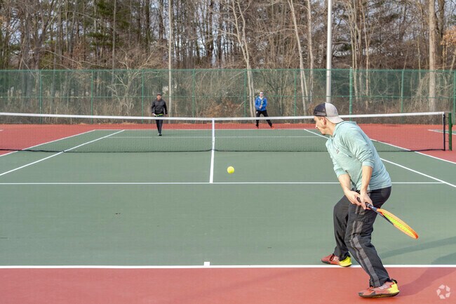 The tennis courts at Mill Woods Park in Wethersfield get used all year long.