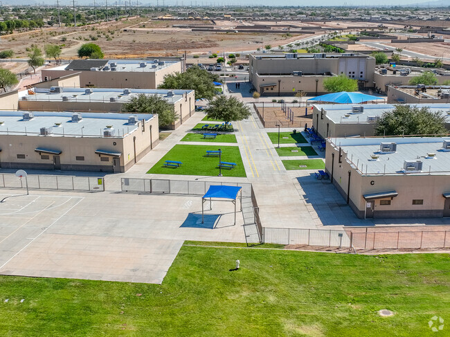 Hurley Ranch Elementary School has a modern and clean campus.
