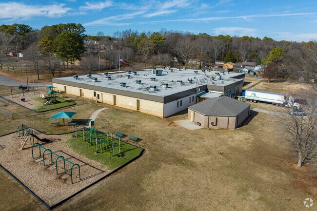 Rear of Full campus for Montview Elementary School in Huntsville Alabama.