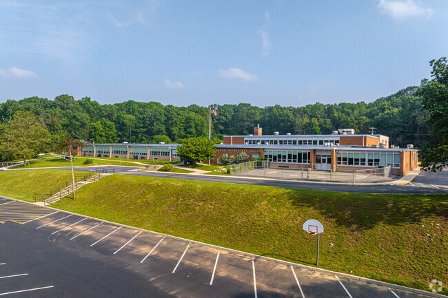 Aerial view of Stony Brook Elementary School.
