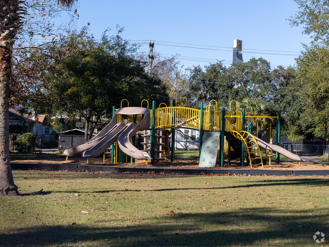 Multiple slides are the main feature of Central Riverside Elementary School in Jacksonville.
