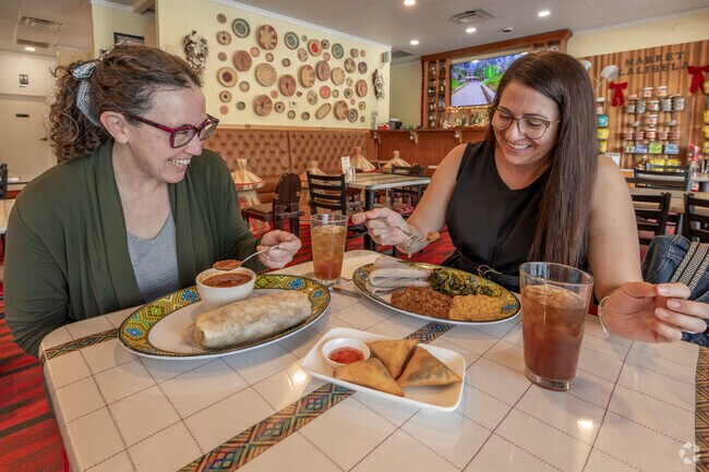 Enjoy some Ethiopian cuisine at Cafe Lalibela near Mitchell Park East.