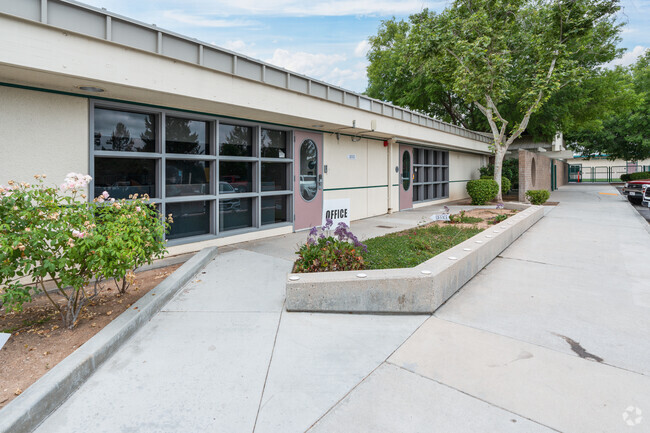 The main entrance at James Foster Elementary School.