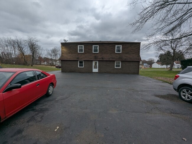 Parking lot at back of building
