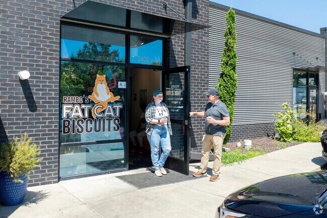 Rambo's Fat Cat Biscuits near Seminary Ridge has vegan dishes and outdoor seating.