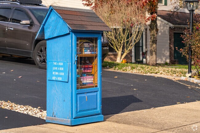 Residents of Newberry Township have access to little public libraries to exchange books.
