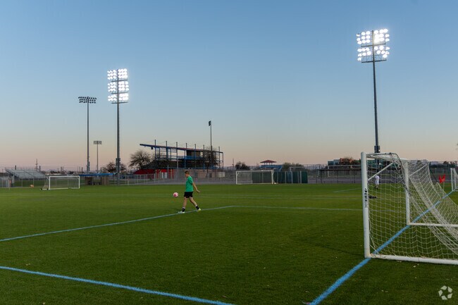 Play under the lights at Kino Sports Complex.