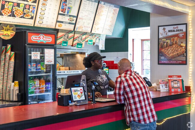 Rocky Rococo is a regional chain that serves pasta, sandwiches and pizza.